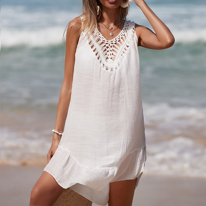 Women V-Neck Backless Hollow O - огляд і ціна Cover Up Kaftan