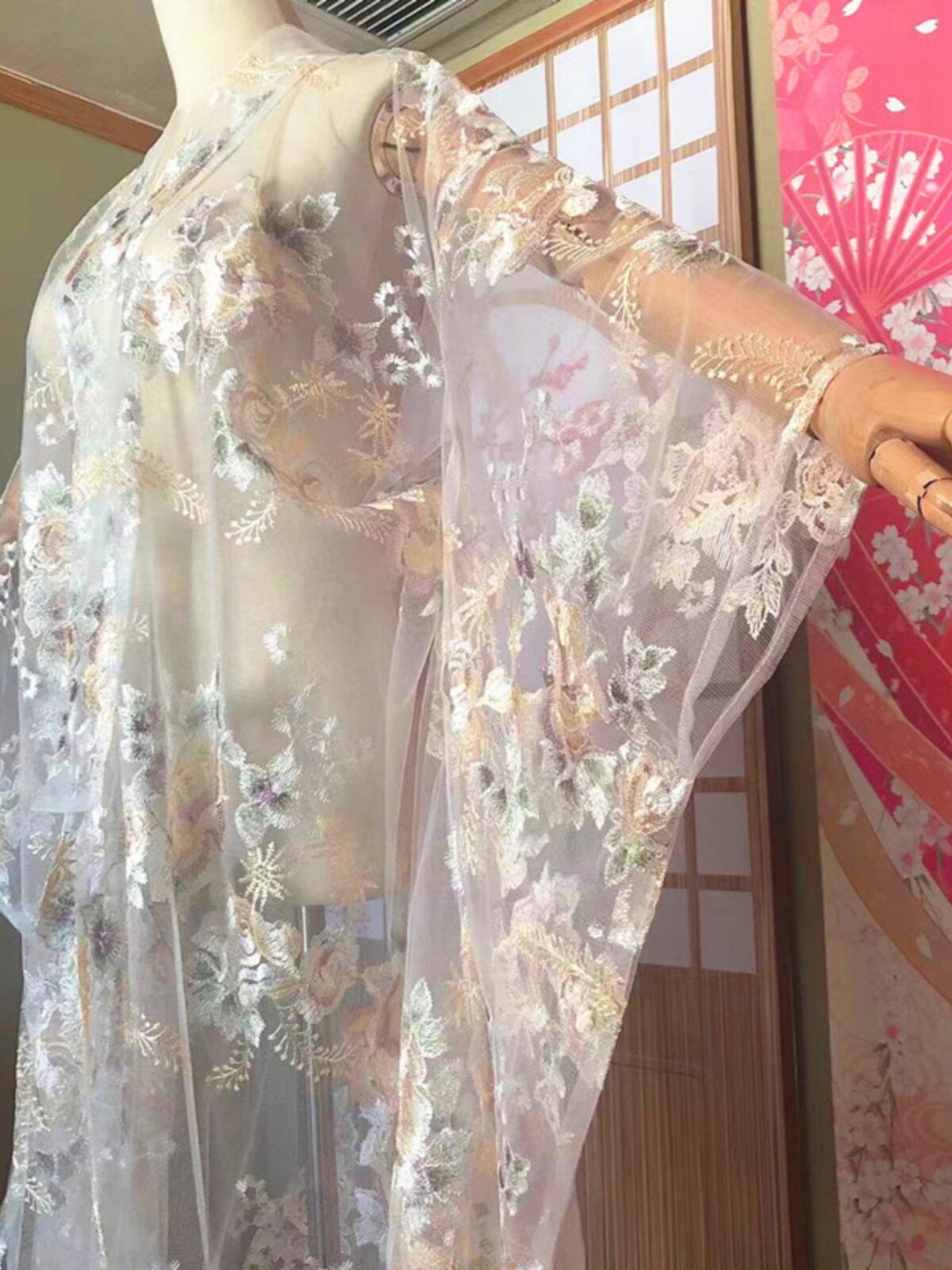 Japanese Style Sheer Floral Em - огляд і ціна Kimono Sheer Floral